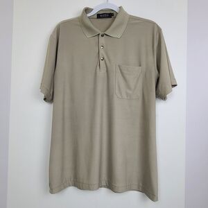 Boss Hugo Boss Men's Beige Polo Shirt, Sz L